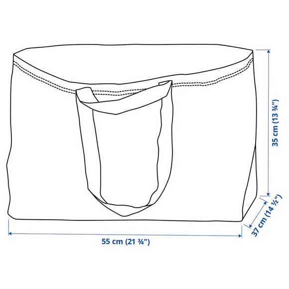 5 Ikea Frakta Bags storage shopping spring clean super sturdy laundry NO zipper - Picture 2 of 2